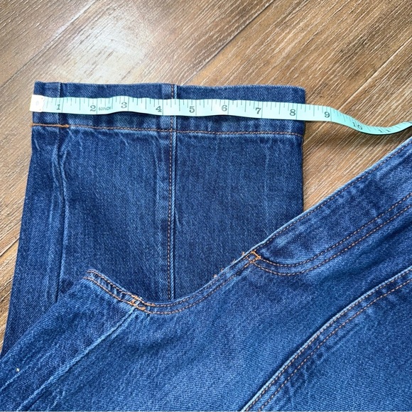 LOFT High Rise Straight Leg Jeans Medium Blue Utility - Picture 4 of 13
